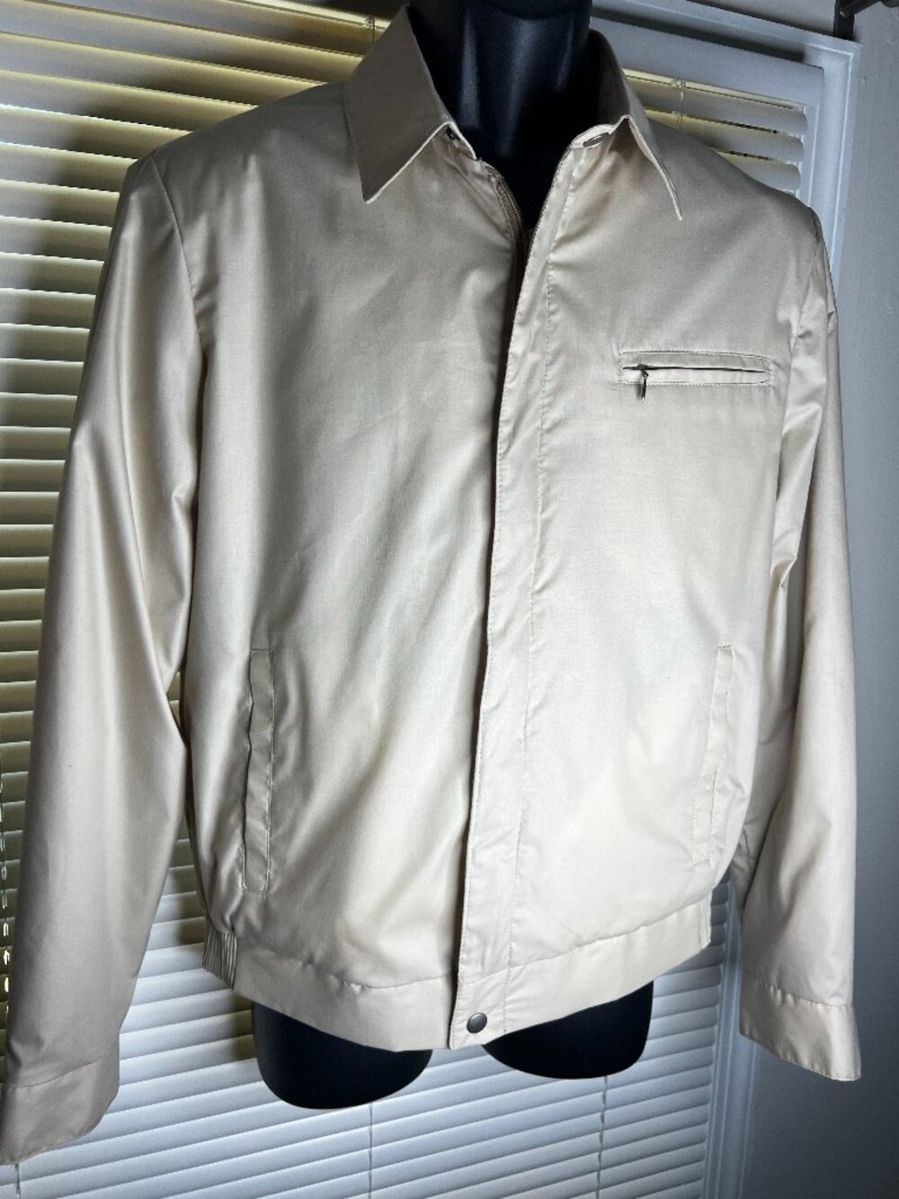 Vintage Saddlery USA Made Harrington Bomber Jacket Ivory Beige Men's 38